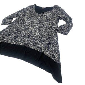 •, J Jill Wearever Abstract Career Tunic Black B24